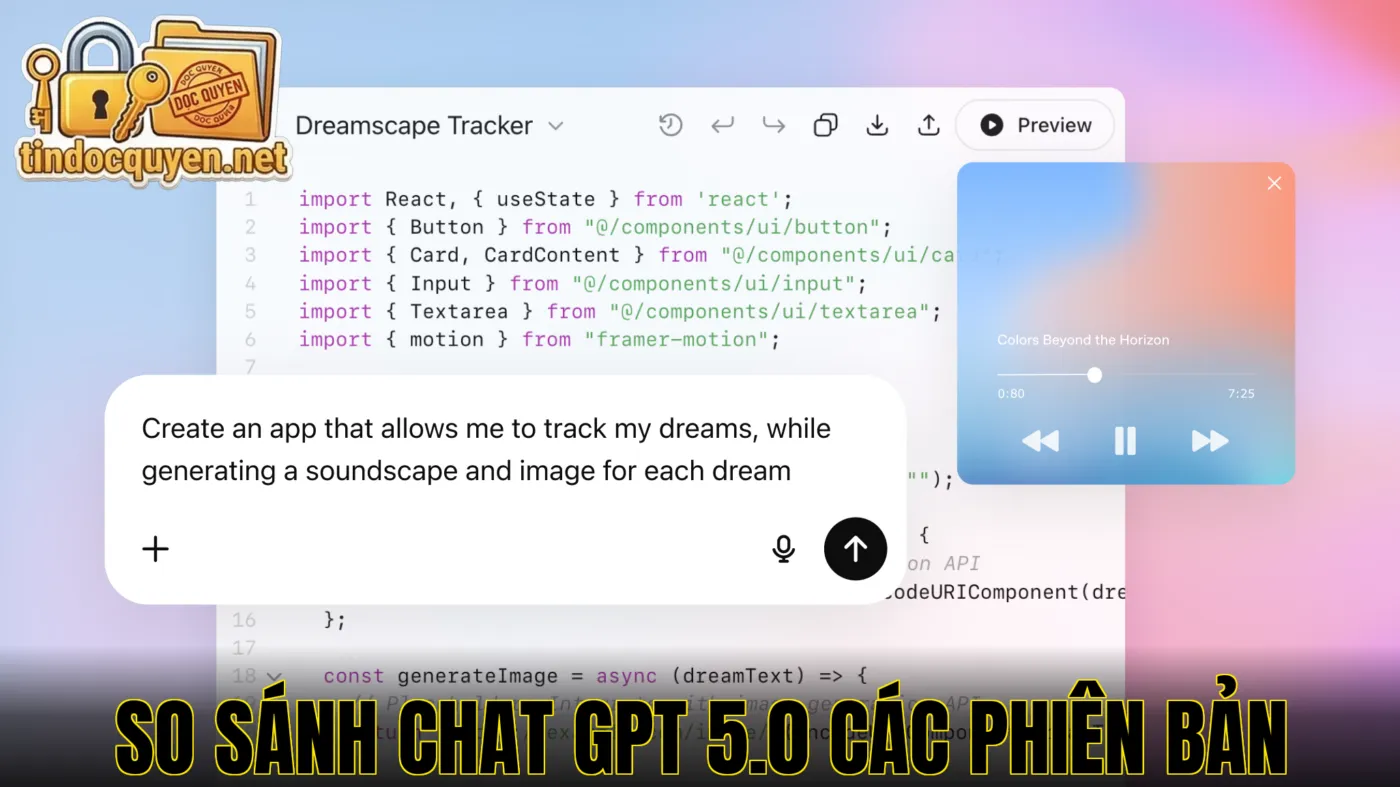So sánh Chat GPT 5.0 các phiên bản