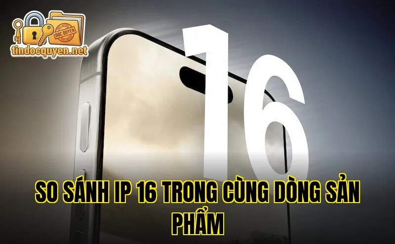 So sánh IP 16 trong cùng dòng sản phẩm